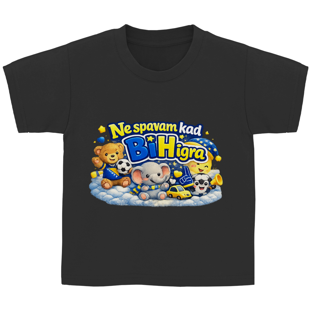 Kinder Basic T-Shirt - Ne spavam kad igra BiH | Frontprint