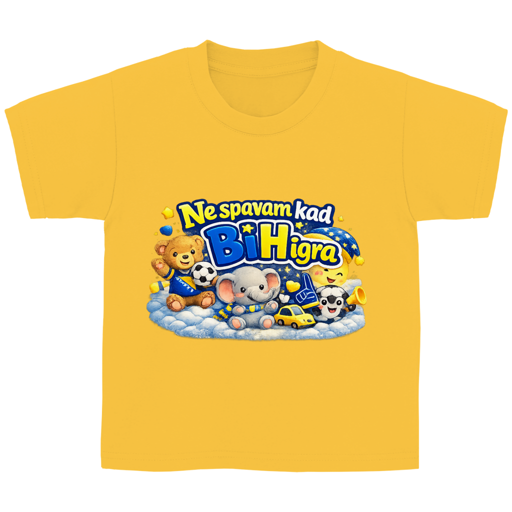 Kids' Basic T-Shirt - I don't sleep when Bosnia and Herzegovina plays | Front print