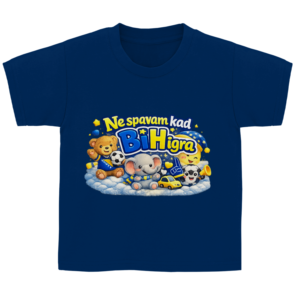 Kinder Basic T-Shirt - Ne spavam kad igra BiH | Frontprint
