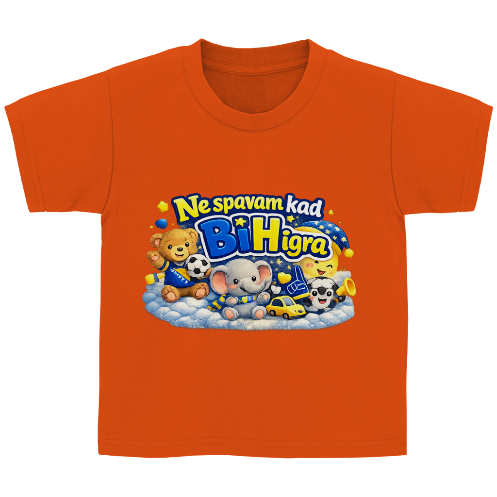 Kinder Basic T-Shirt - Ne spavam kad igra BiH | Frontprint