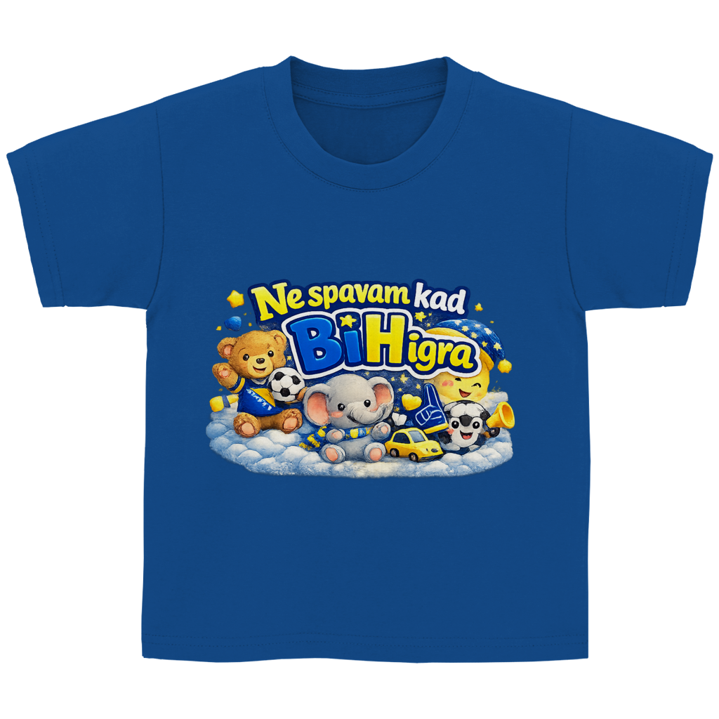 Kinder Basic T-Shirt - Ne spavam kad igra BiH | Frontprint