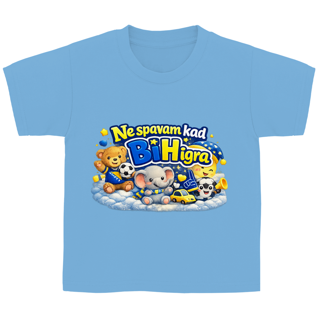 Kinder Basic T-Shirt - Ne spavam kad igra BiH | Frontprint