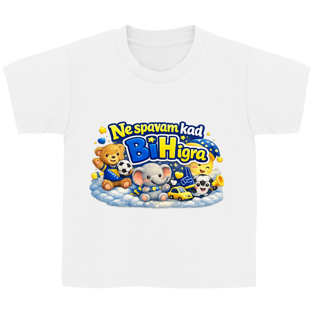 Kinder Basic T-Shirt - Ne spavam kad igra BiH | Frontprint