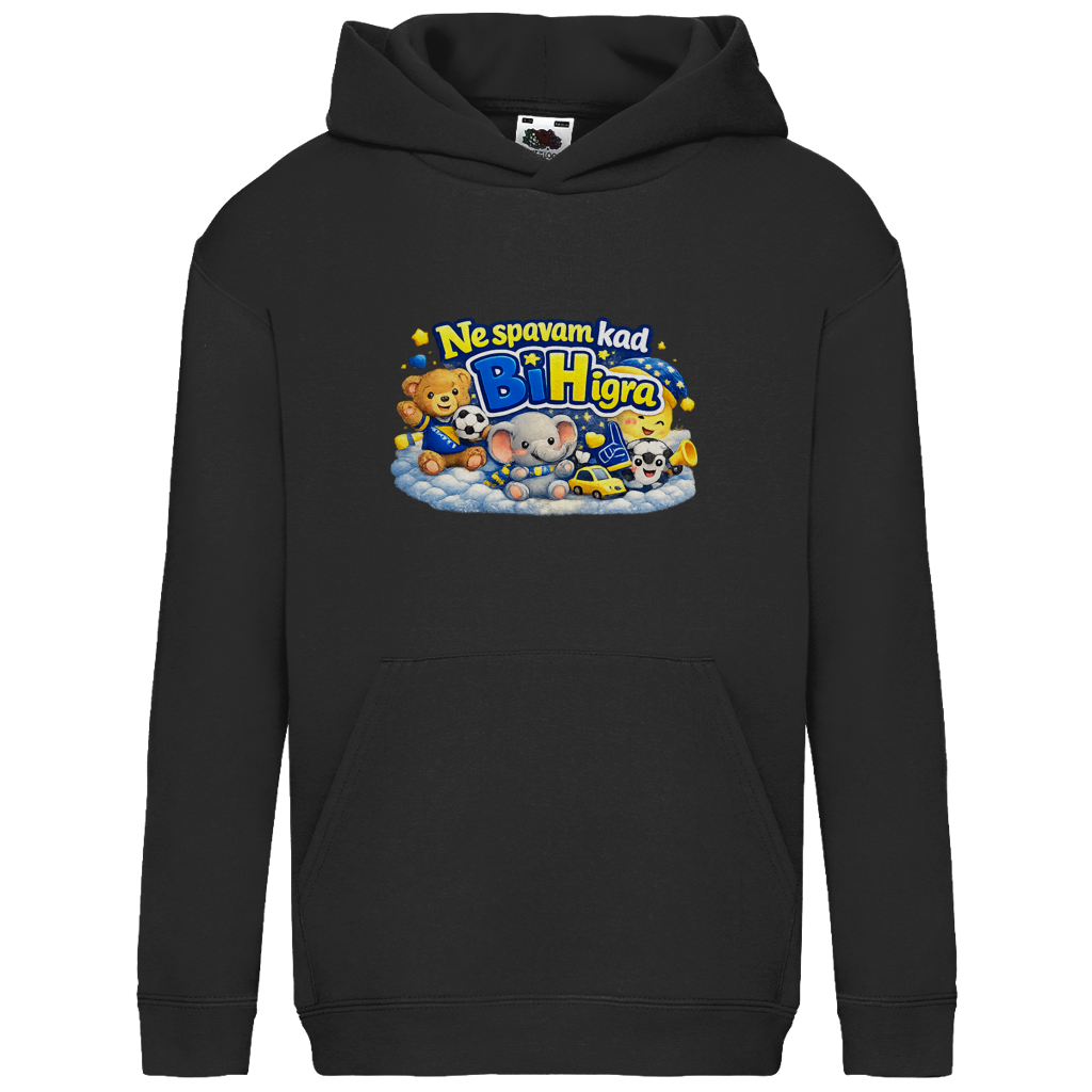 Kids Basic Hoodie - I don't sleep when Bosnia and Herzegovina plays | Frontprint
