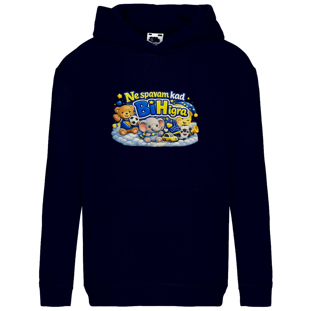 Kids Basic Hoodie - I don't sleep when Bosnia and Herzegovina plays | Frontprint