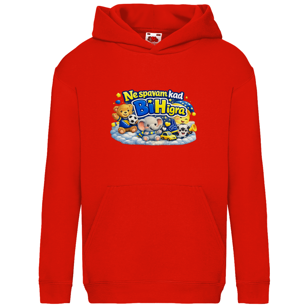 Kids Basic Hoodie - I don't sleep when Bosnia and Herzegovina plays | Frontprint