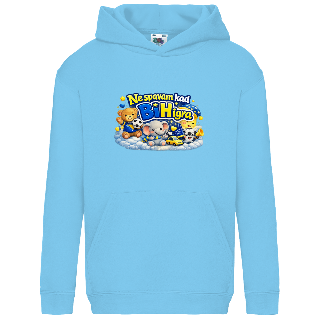 Kids Basic Hoodie - I don't sleep when Bosnia and Herzegovina plays | Frontprint