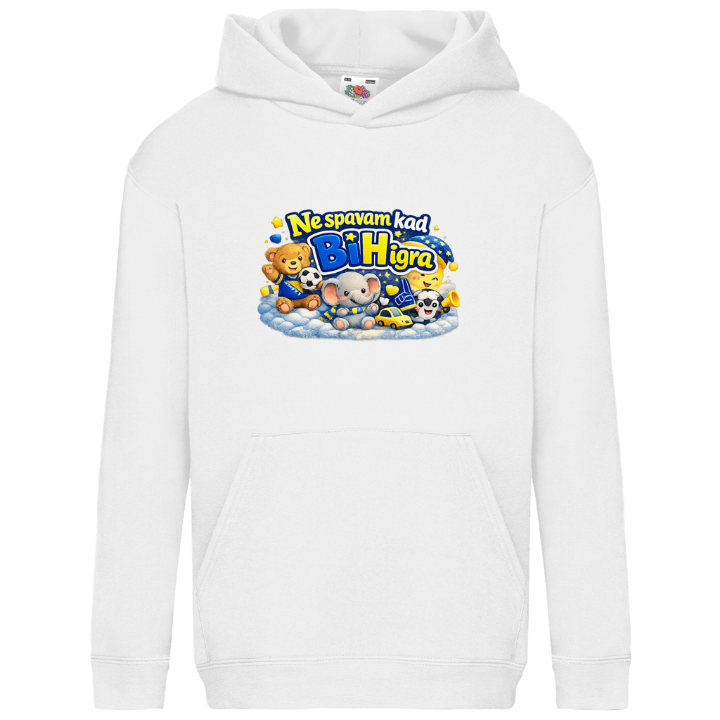 Kids Basic Hoodie - I don't sleep when Bosnia and Herzegovina plays | Frontprint