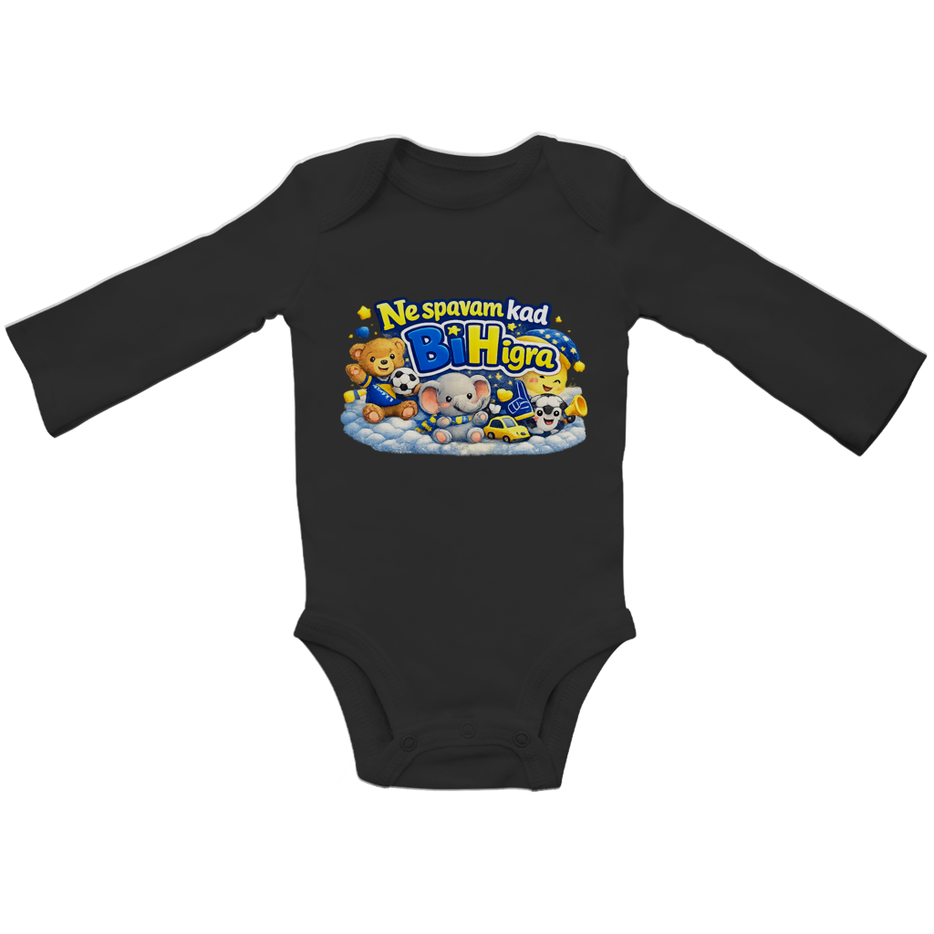 Baby Bio Long Sleeve Bodysuit - I don't sleep when B&H plays | Front Print