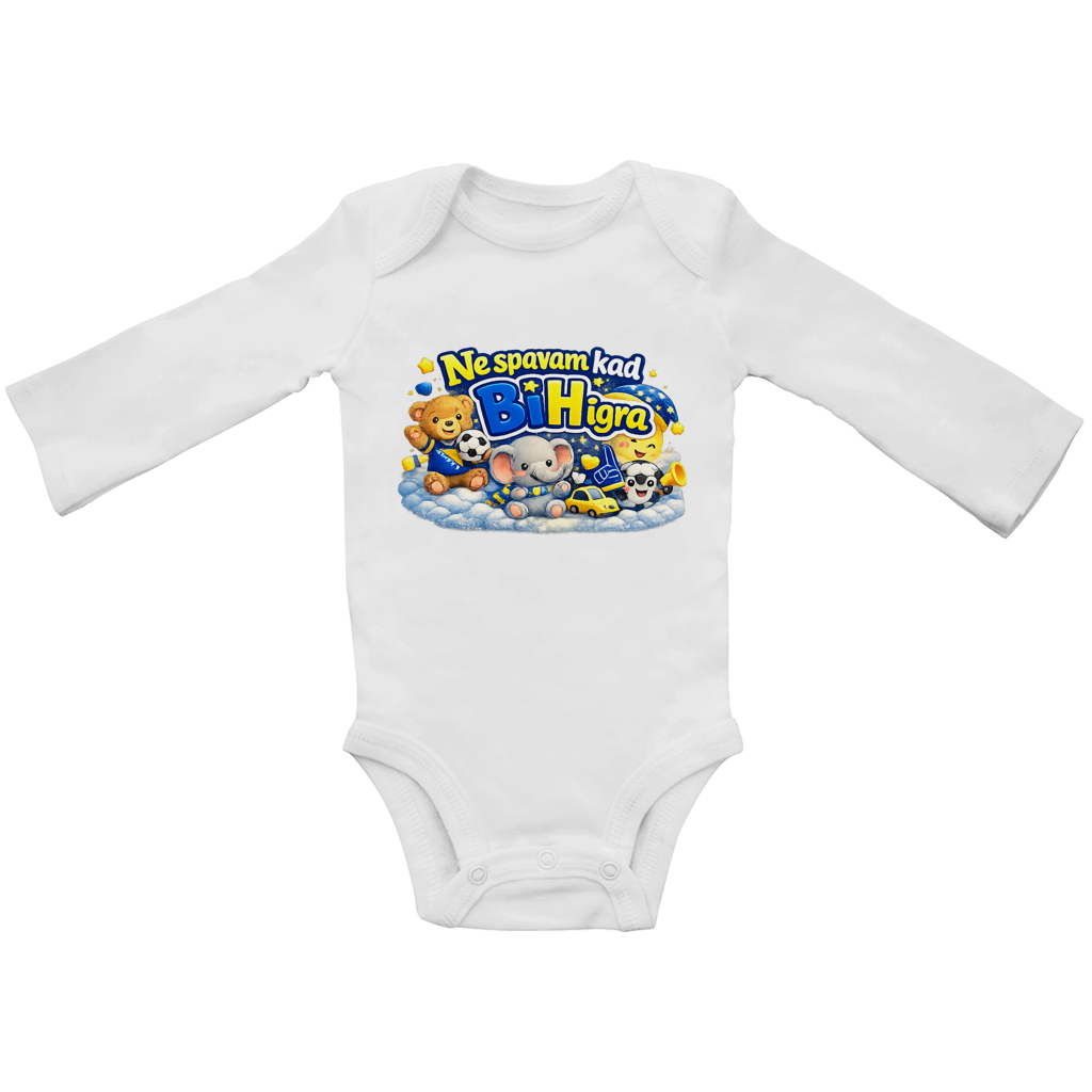 Baby Bio Long Sleeve Bodysuit - I don't sleep when B&H plays | Front Print