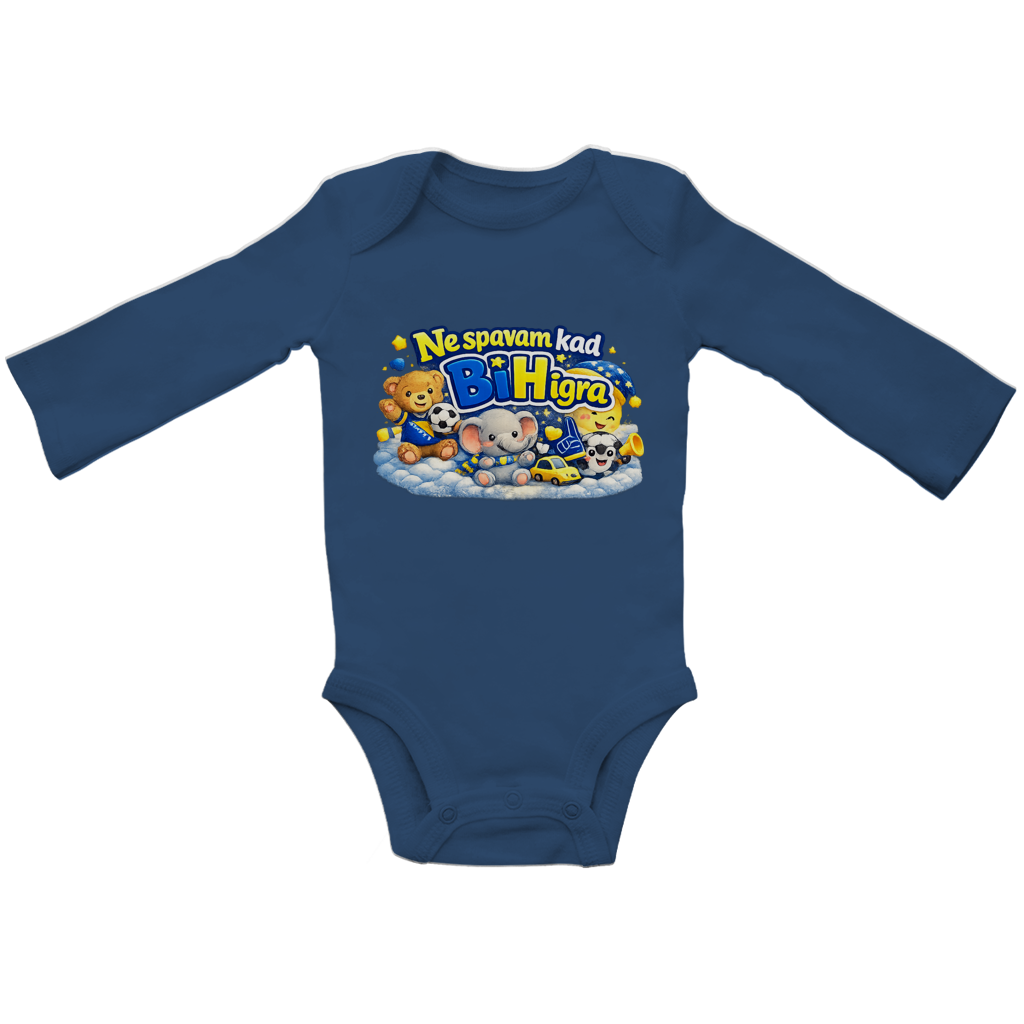 Baby Bio Long Sleeve Bodysuit - I don't sleep when B&H plays | Front Print
