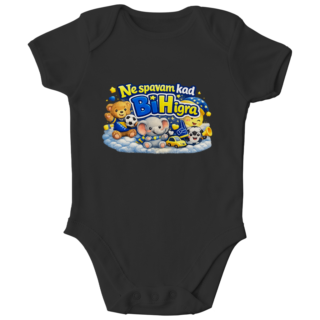 Kids Organic Bodysuit - I don't sleep when BiH plays | Front print
