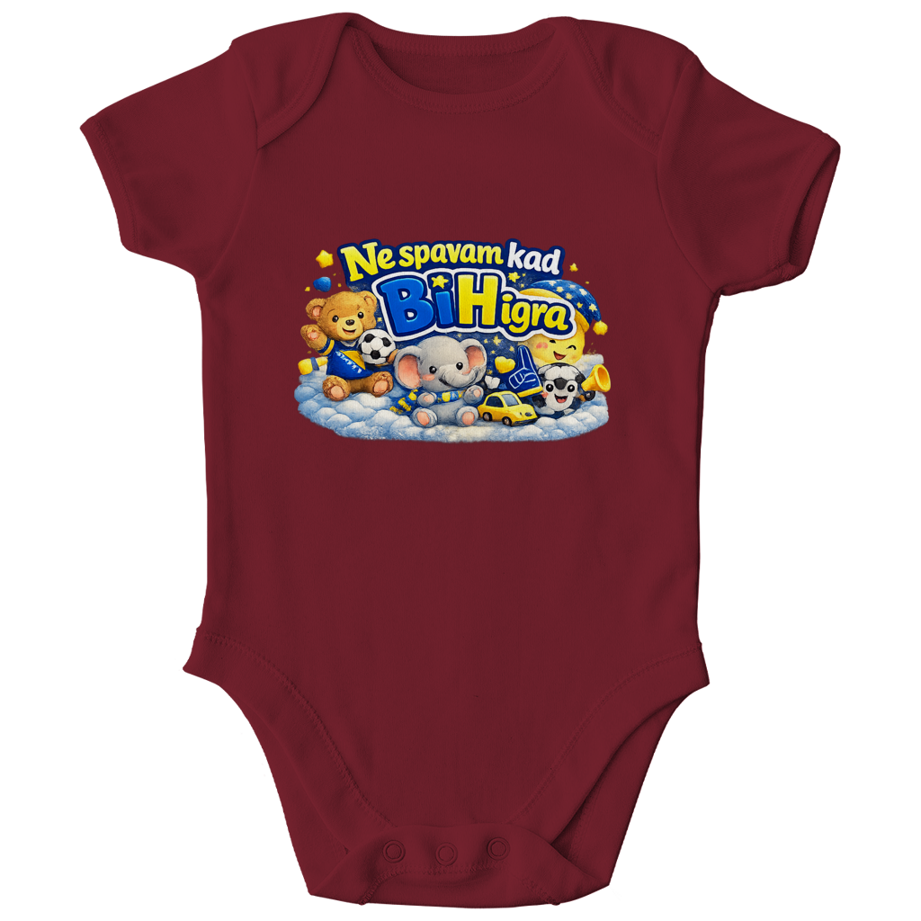 Kids Organic Bodysuit - I don't sleep when BiH plays | Front print