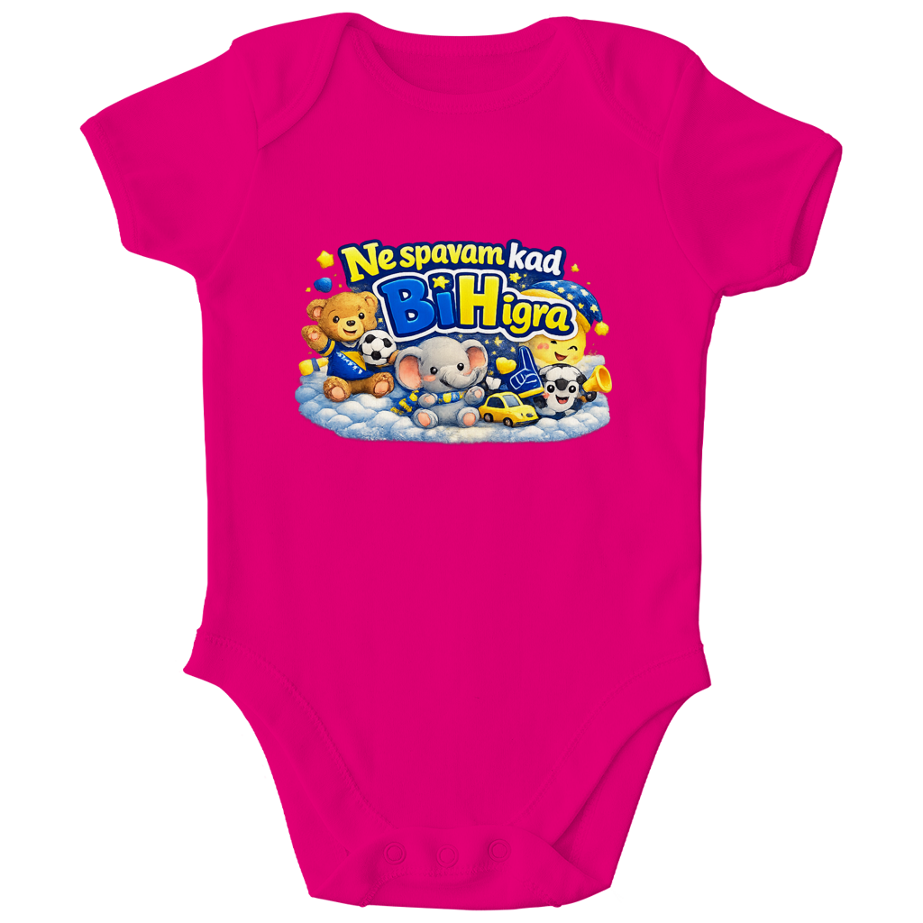 Kids Organic Bodysuit - I don't sleep when BiH plays | Front print