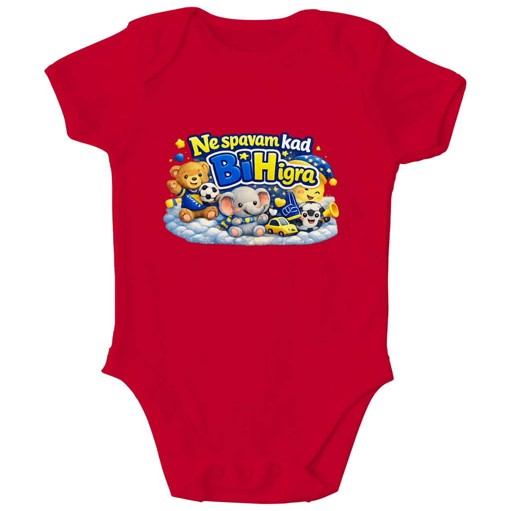 Kids Organic Bodysuit - I don't sleep when BiH plays | Front print