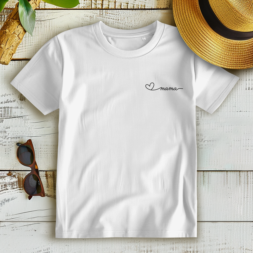 Women's Premium Organic T-Shirt - Heart Mom