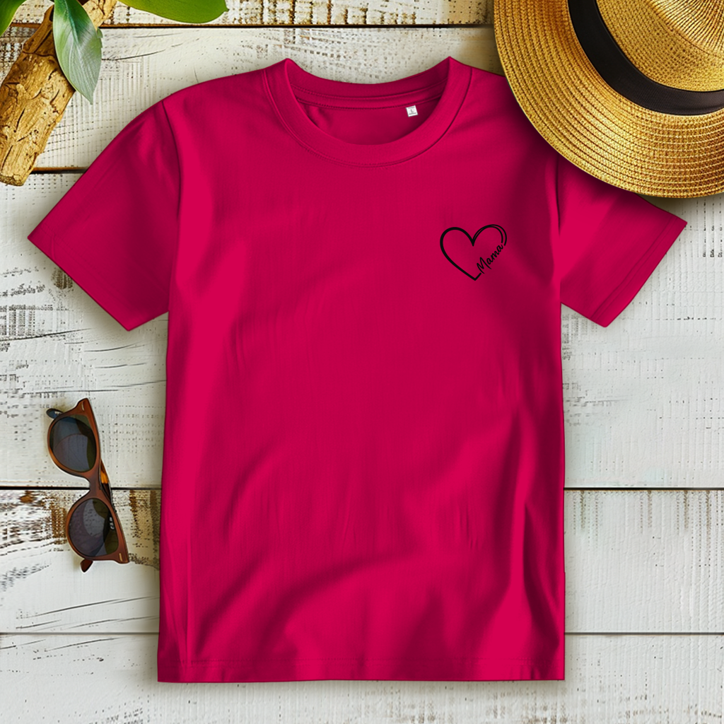 Women's Premium Organic T-Shirt - Mom Heart