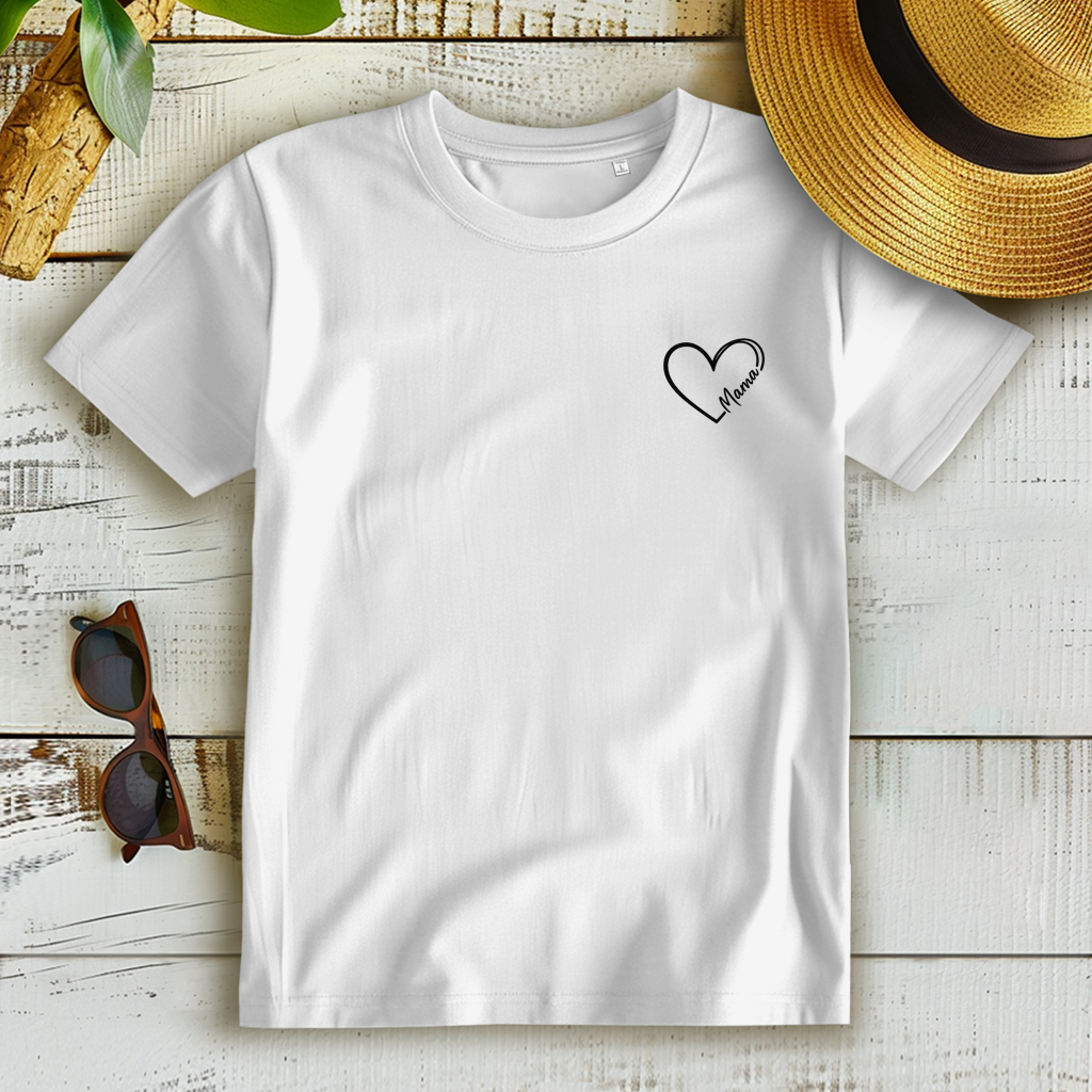 Women's Premium Organic T-Shirt - Mom Heart