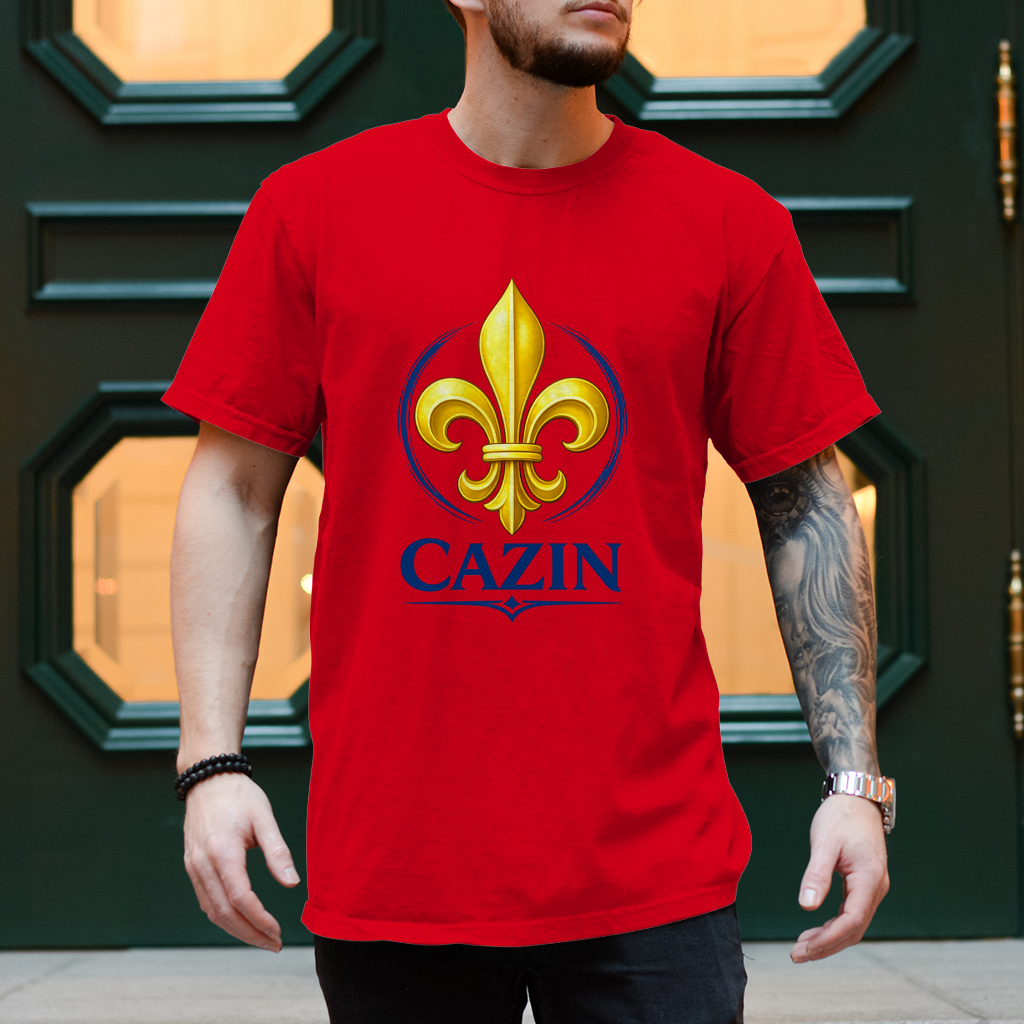 Herren T-Shirt - Cazin Bosnien Lilie Design | Frontprint