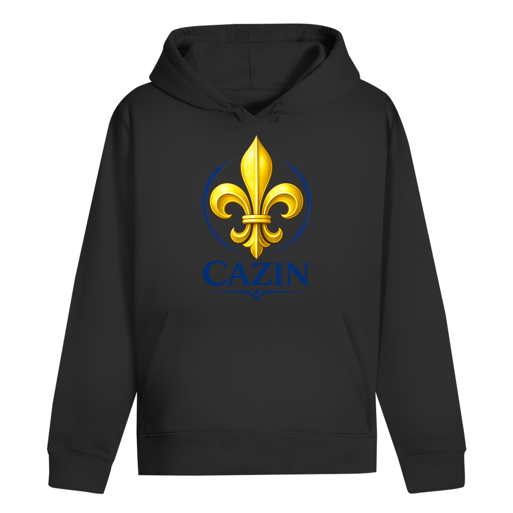 Cazin Bosnien Herren Premium Hoodie mit Bosnischer Lilie | Bio Kapuzenpullover