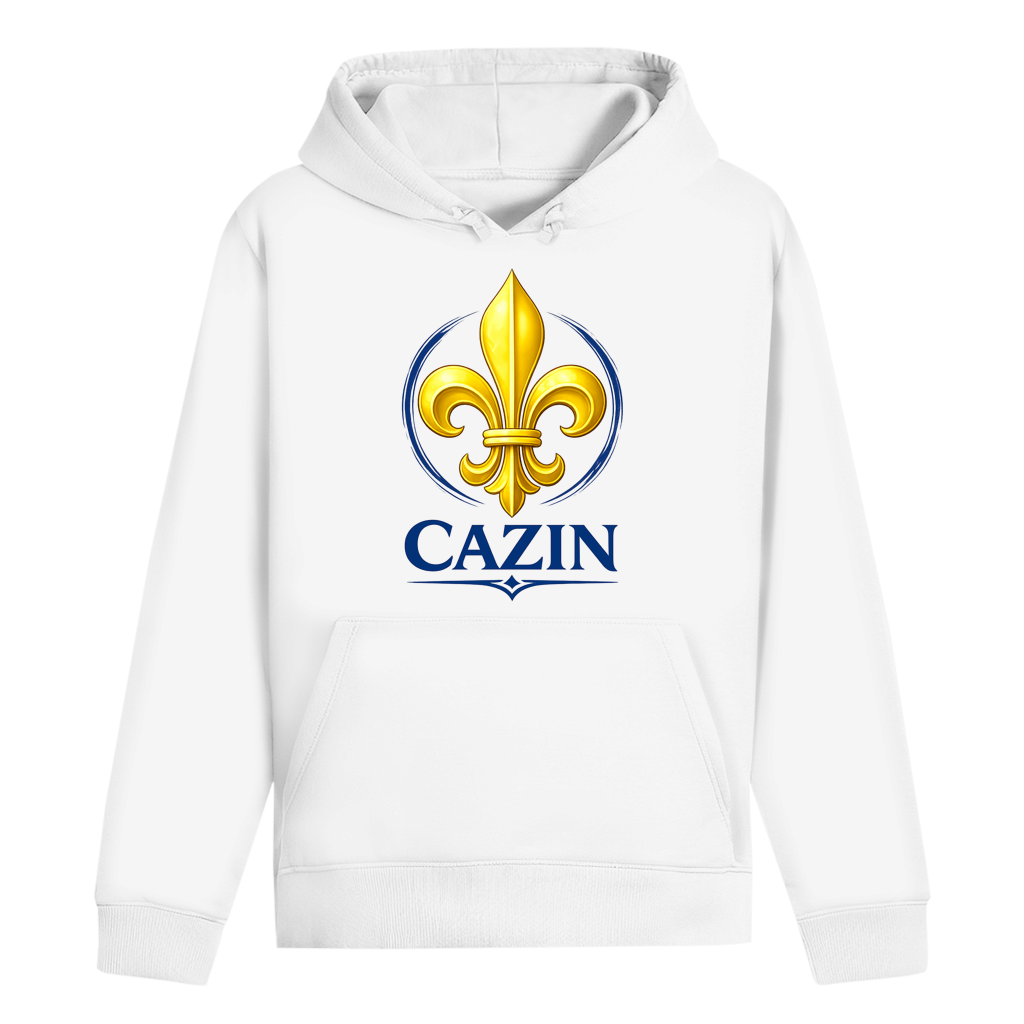 Cazin Bosnien Herren Premium Hoodie mit Bosnischer Lilie | Bio Kapuzenpullover