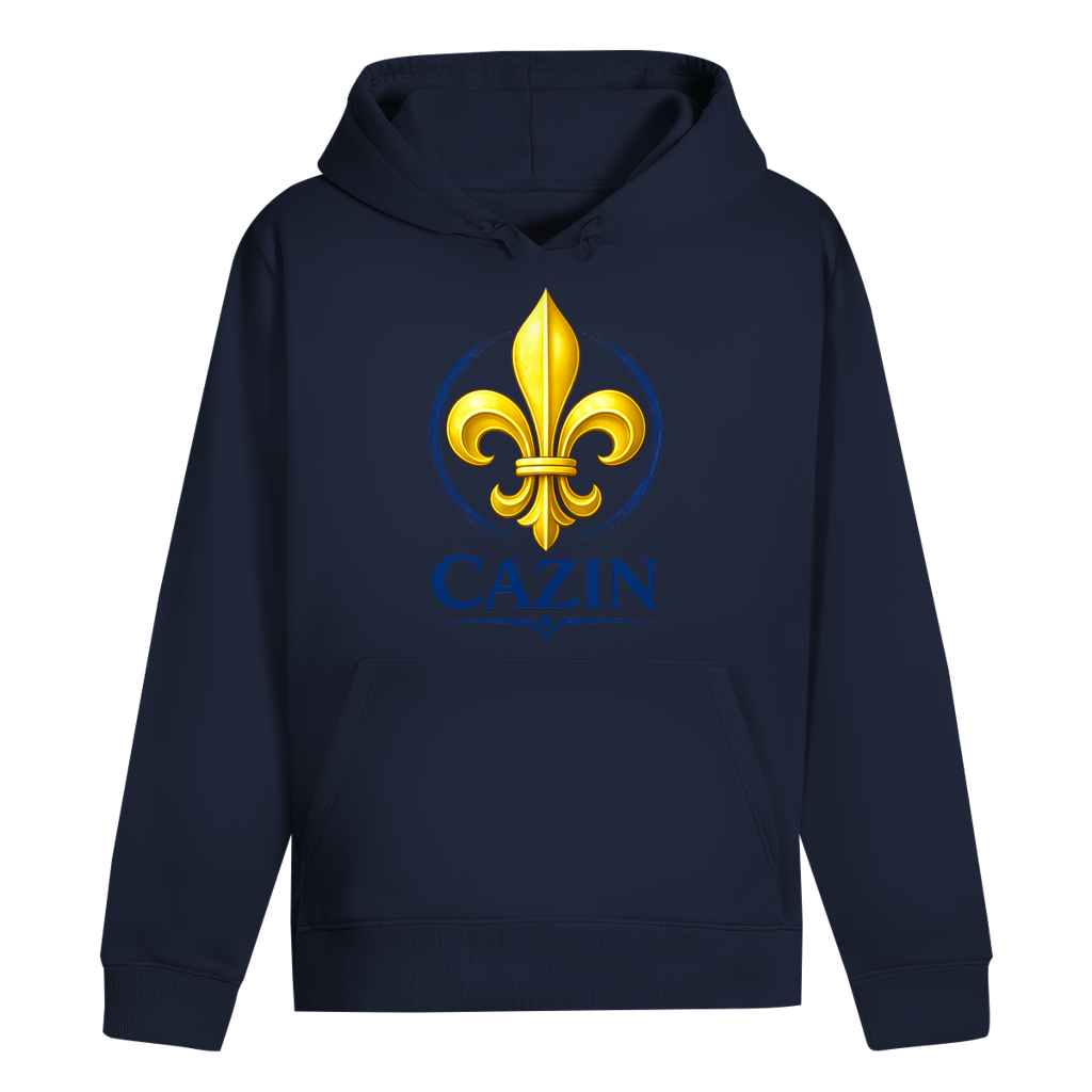 Cazin Bosnien Herren Premium Hoodie mit Bosnischer Lilie | Bio Kapuzenpullover