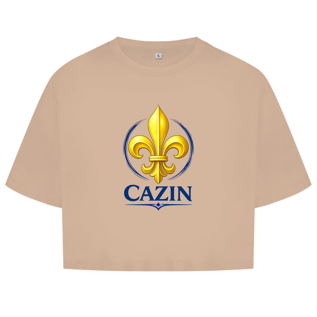 Cazin Bosnien Damen Crop Top mit Bosnischer Lilie | Fitness & Streetwear