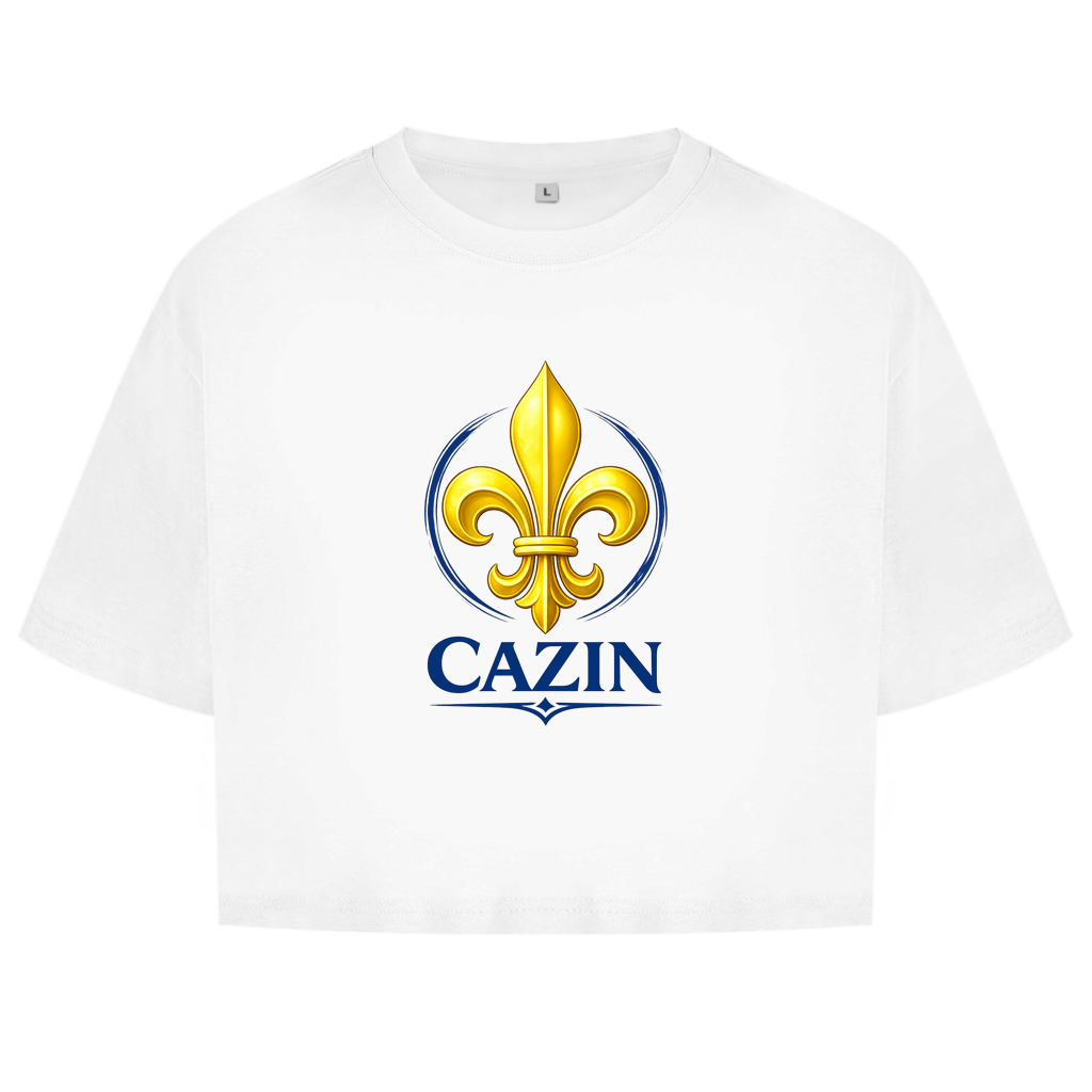 Cazin Bosnien Damen Crop Top mit Bosnischer Lilie | Fitness & Streetwear