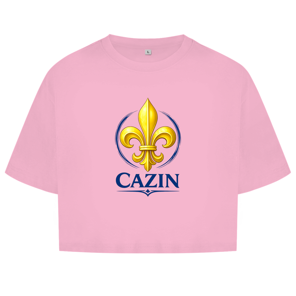 Cazin Bosnien Damen Crop Top mit Bosnischer Lilie | Fitness & Streetwear