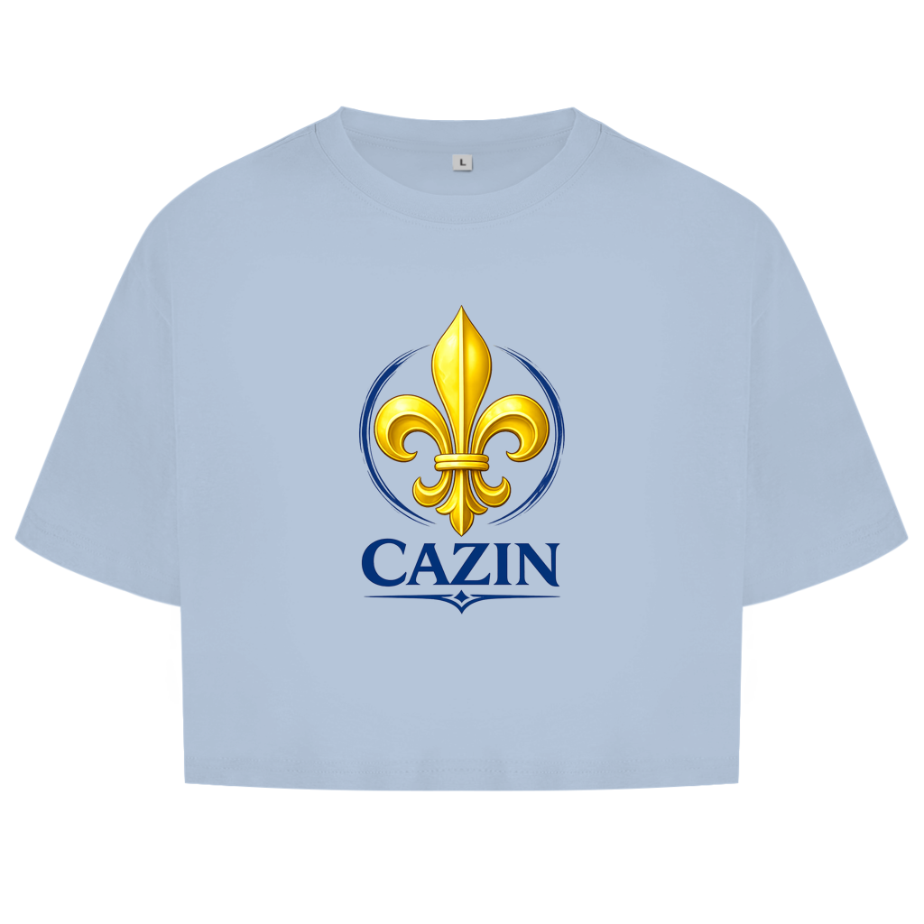 Cazin Bosnien Damen Crop Top mit Bosnischer Lilie | Fitness & Streetwear