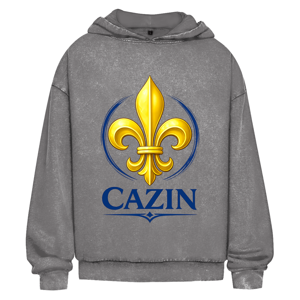 Oversize Washed Hoodie - Cazin Bosnien Lilie Design