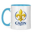 Zweifarbige Tasse Cazin Bosnien Lilie – Bosnische Keramiktasse mit Ljiljan Design
