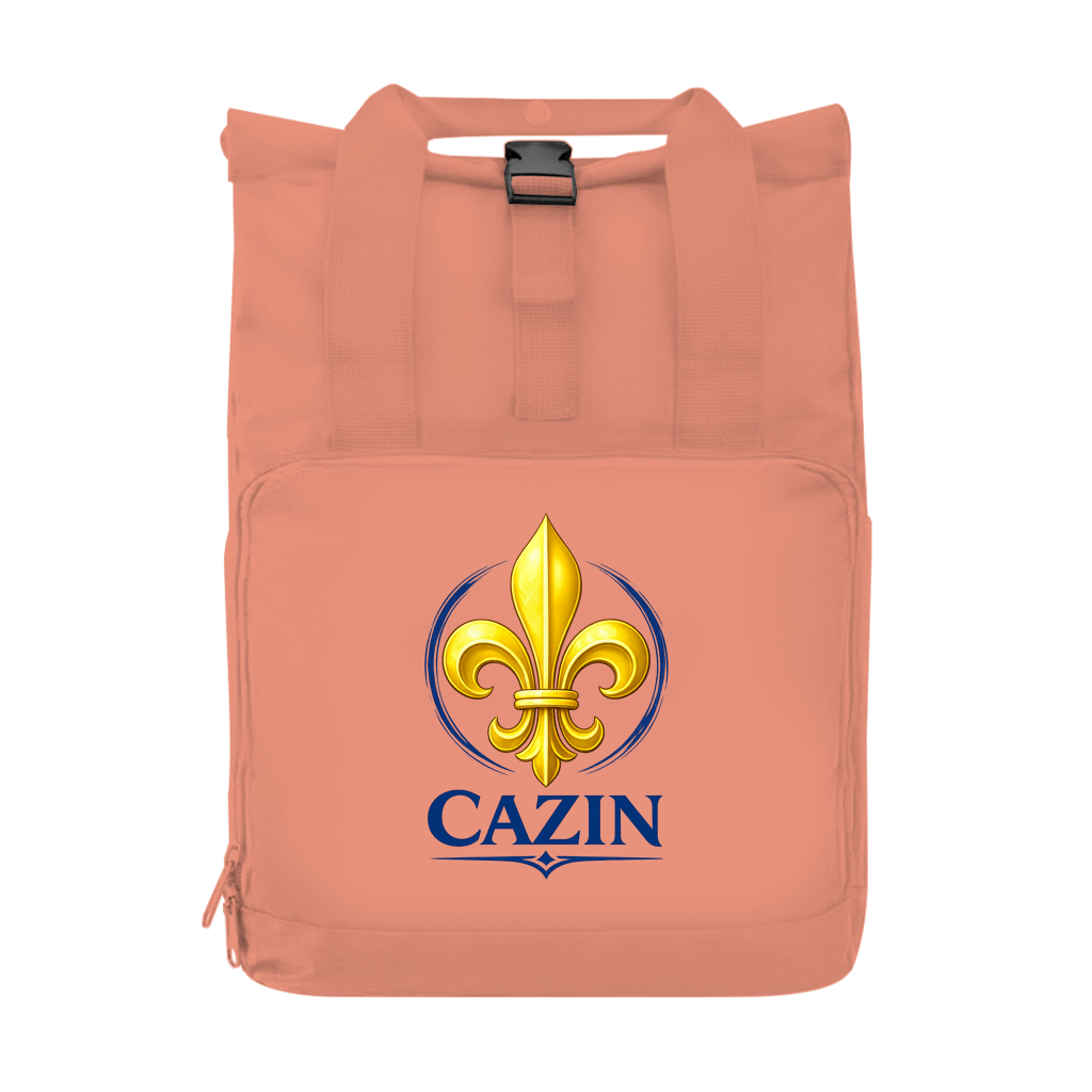 Cazin Bosnien Rolltop Rucksack mit Lilie – Recycelter Backpack im Bosnien Design