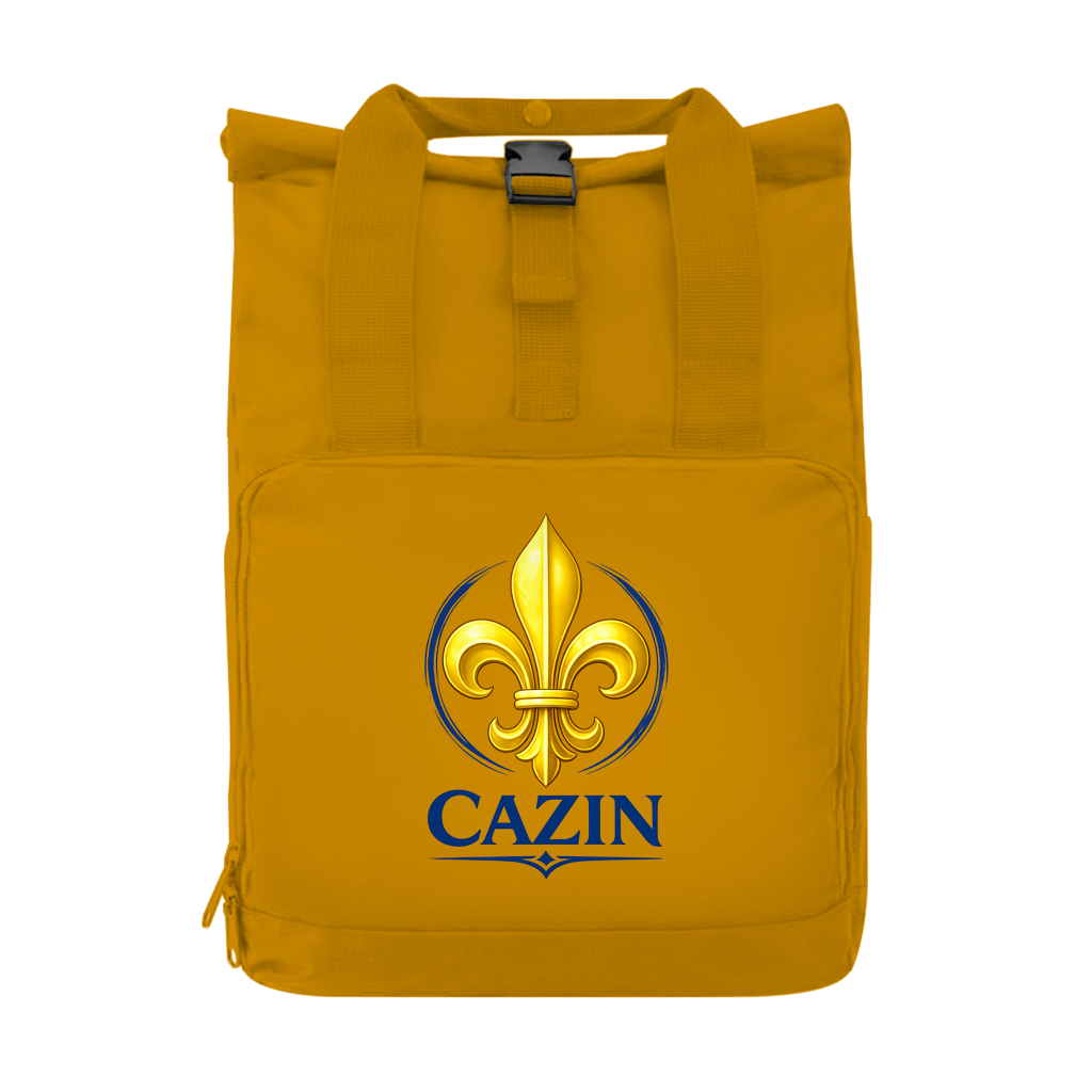 Cazin Bosnien Rolltop Rucksack mit Lilie – Recycelter Backpack im Bosnien Design