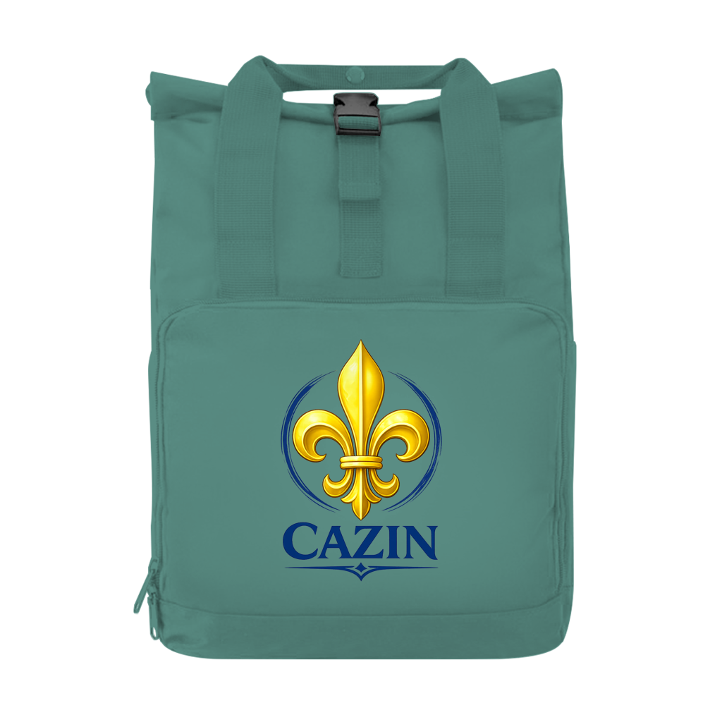 Cazin Bosnien Rolltop Rucksack mit Lilie – Recycelter Backpack im Bosnien Design