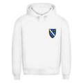 Men's Premium Organic Hoodie - Bosnian Coat of Arms with Lilies | Left Chest