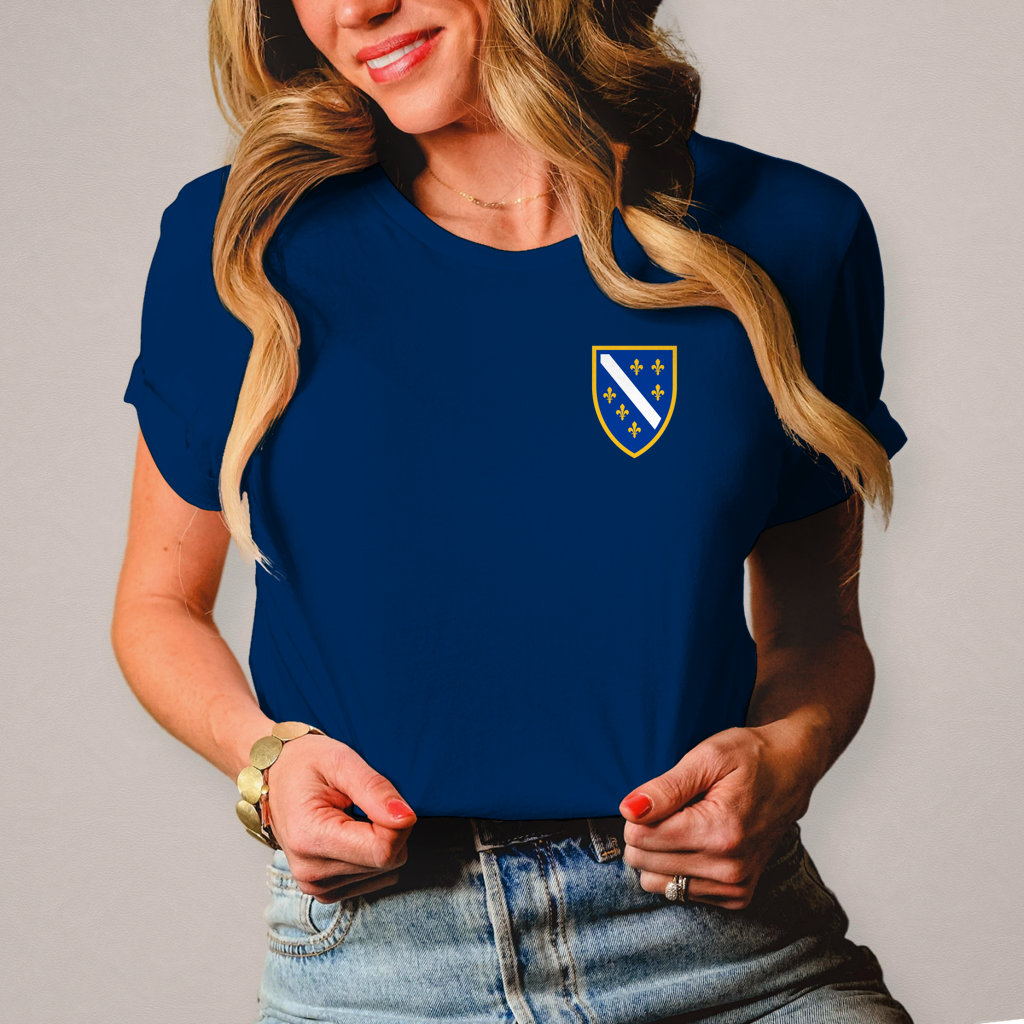 Women's T-Shirt - Bosnian Coat of Arms with Lilies | Left Chest
