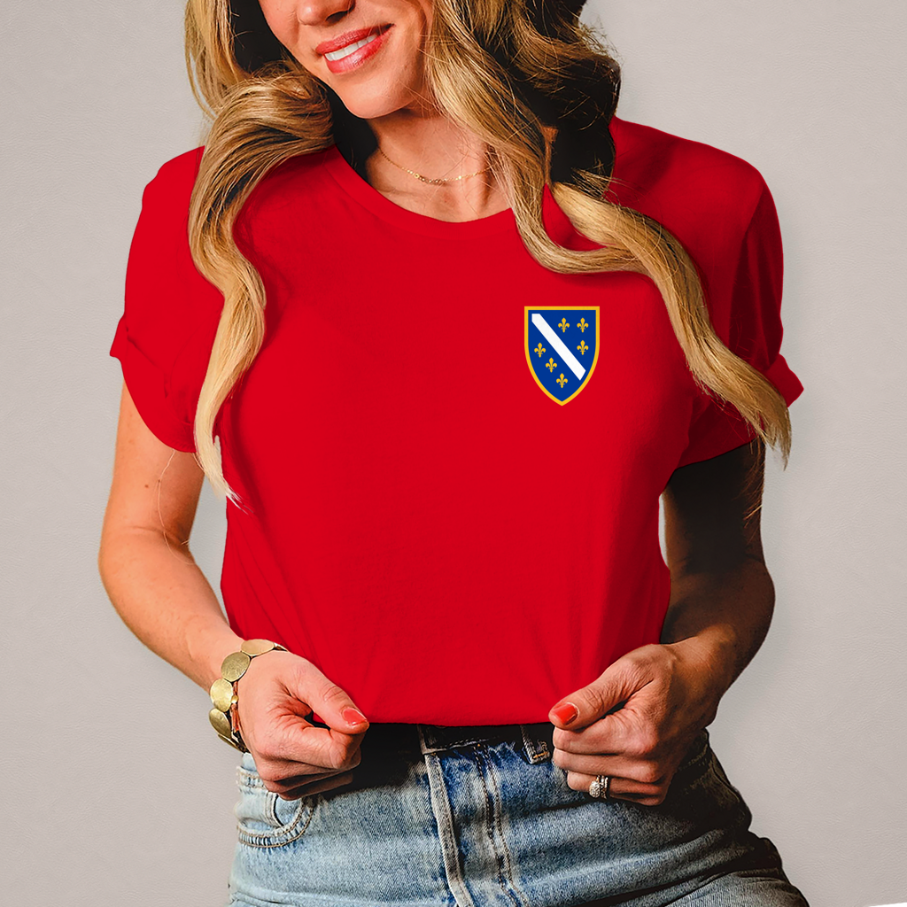 Women's T-Shirt - Bosnian Coat of Arms with Lilies | Left Chest