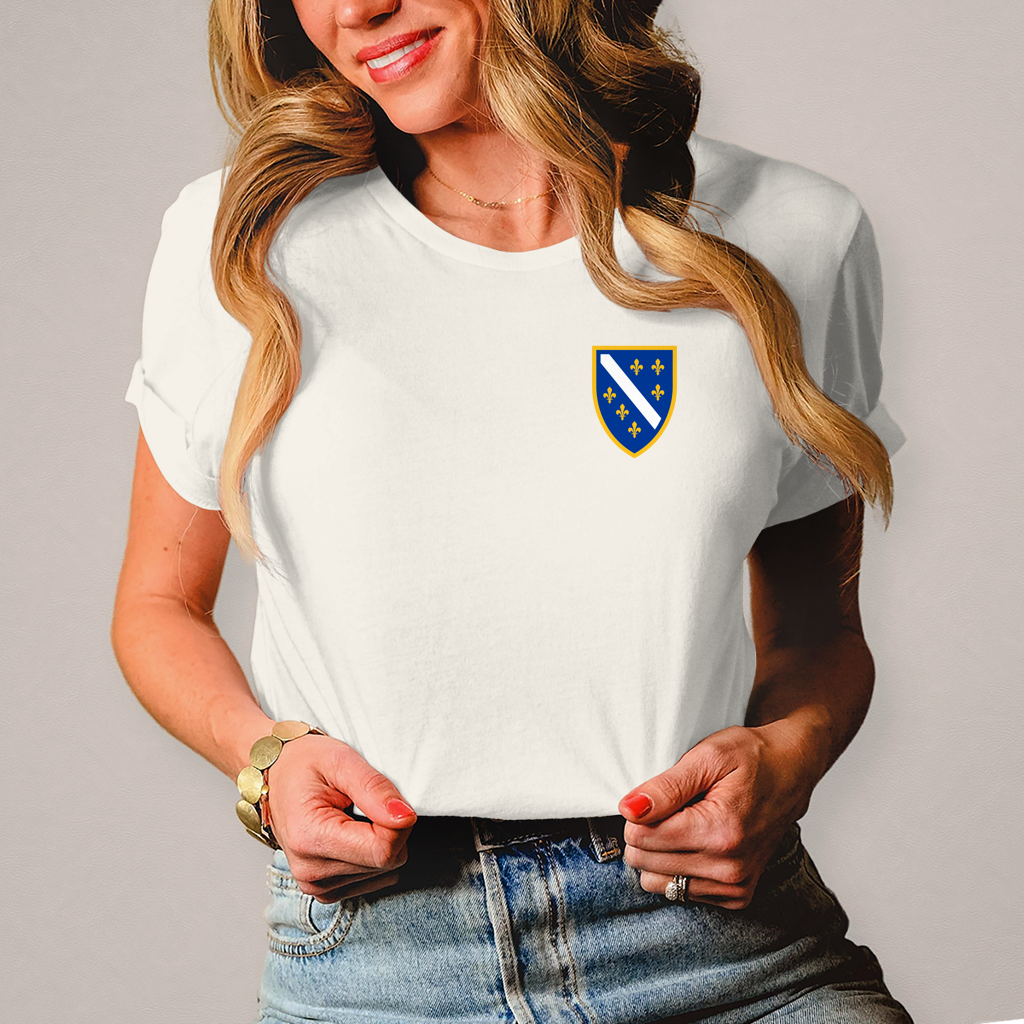 Women's T-Shirt - Bosnian Coat of Arms with Lilies | Left Chest