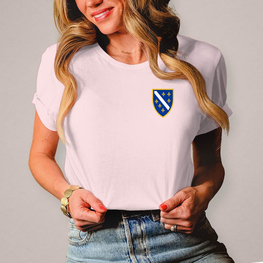Women's T-Shirt - Bosnian Coat of Arms with Lilies | Left Chest