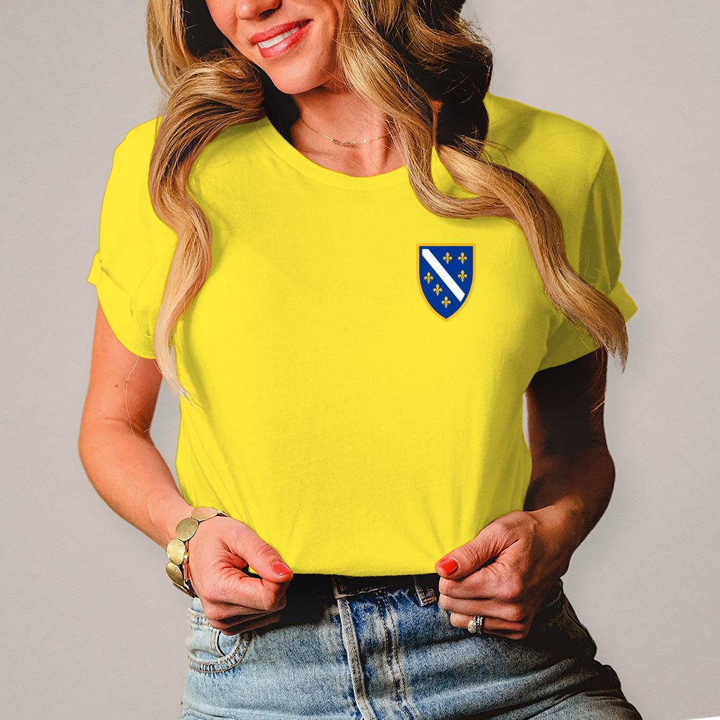 Women's T-Shirt - Bosnian Coat of Arms with Lilies | Left Chest