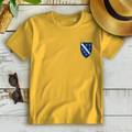 Women's Premium Organic T-Shirt - Bosnian Coat of Arms with Lilies | Left Chest