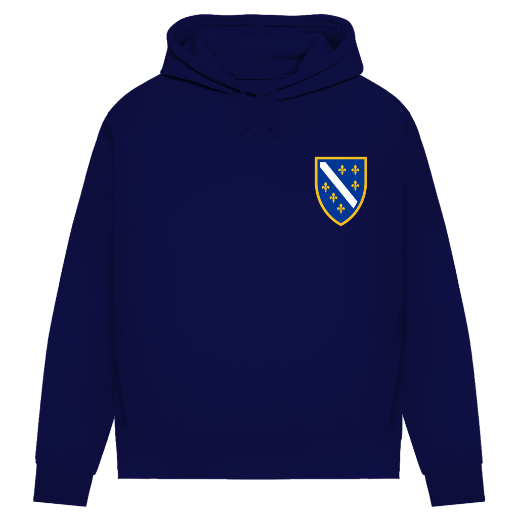 Women's Premium Organic Hoodie - Bosnian Coat of Arms with Lilies | Left Chest