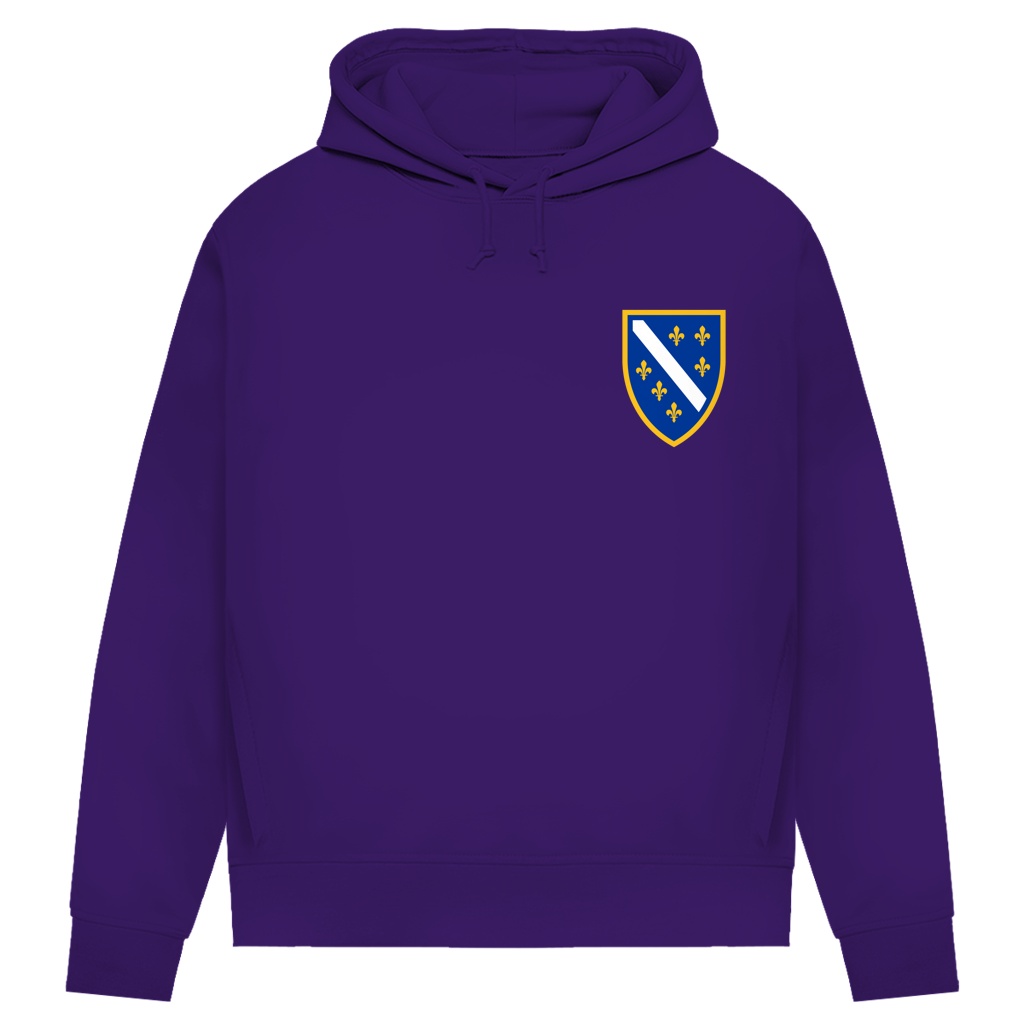 Women's Premium Organic Hoodie - Bosnian Coat of Arms with Lilies | Left Chest