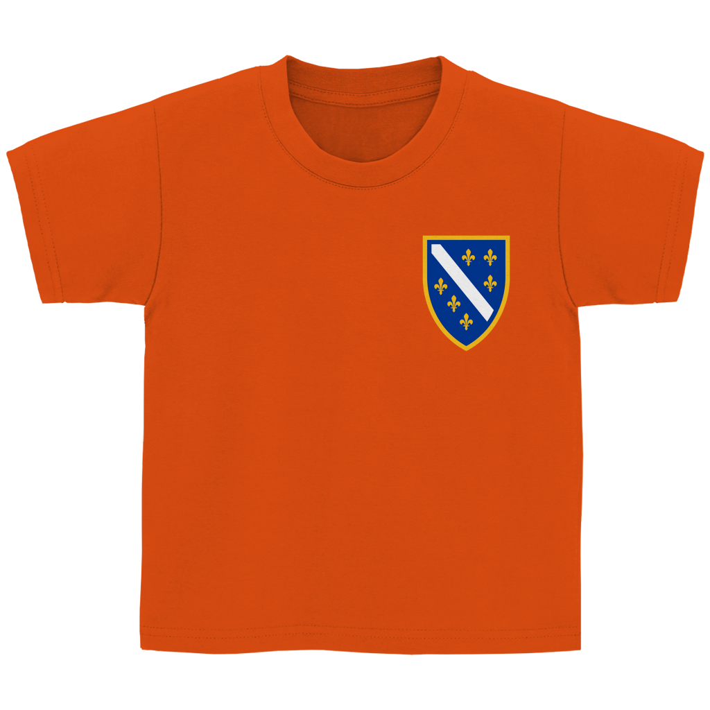 Kids' Basic T-Shirt - Bosnian Coat of Arms with Lilies | Left Chest