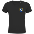 Kids Premium Organic T-Shirt - Bosnian Coat of Arms with Lilies | Left Chest