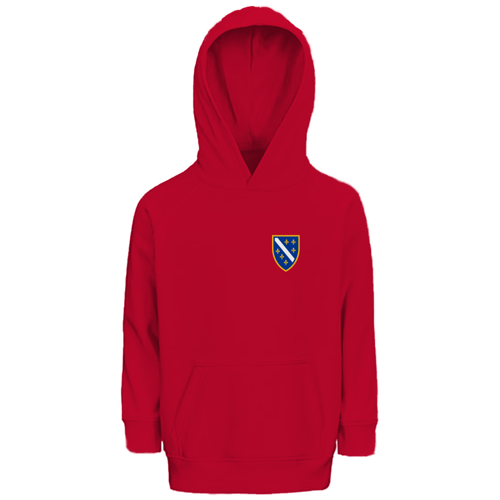 Kids Premium Organic Hoodie - Bosnian Coat of Arms with Lilies | Left Chest