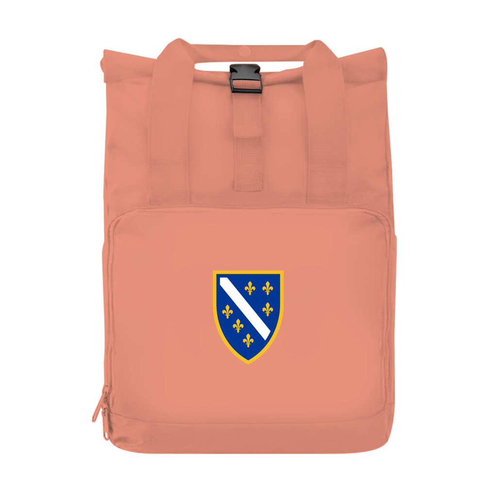 Backpack with side pocket - Bosnian Coat of Arms with Lilies