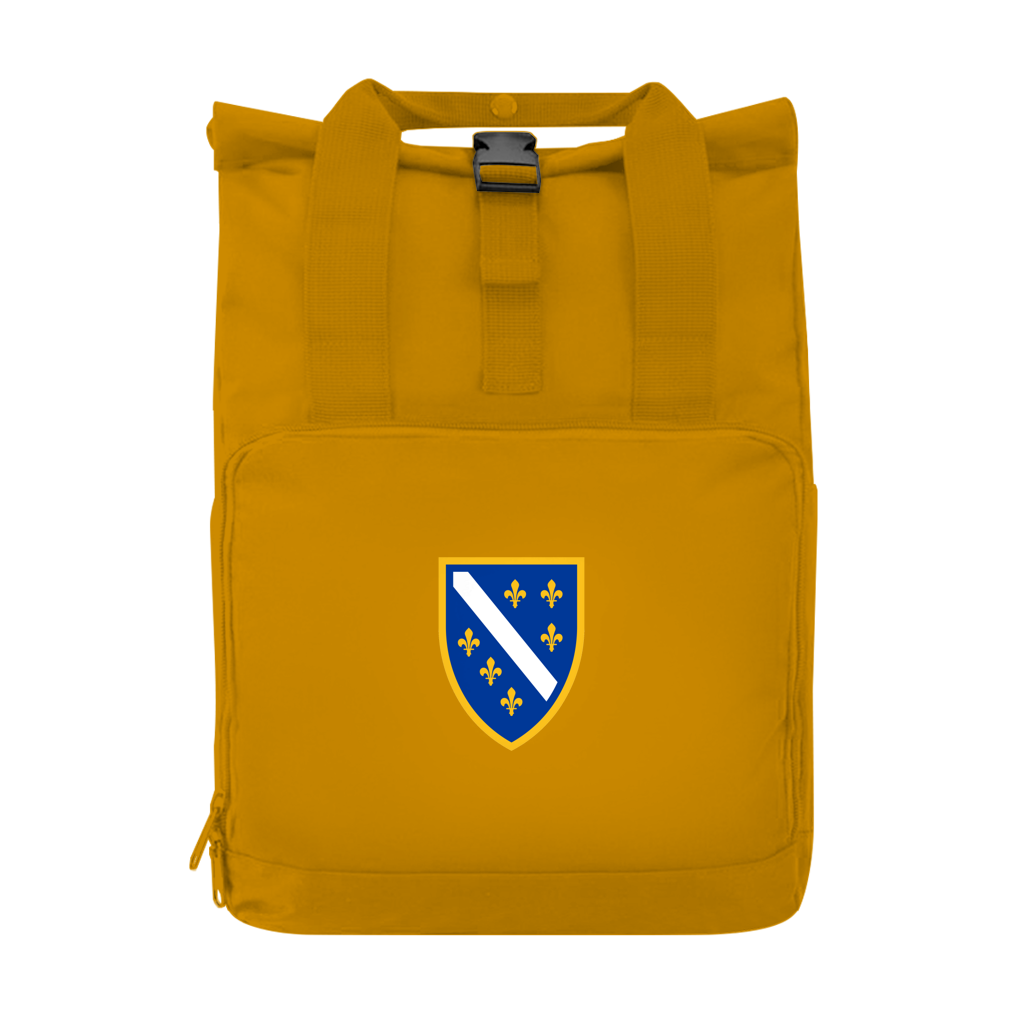 Backpack with side pocket - Bosnian Coat of Arms with Lilies