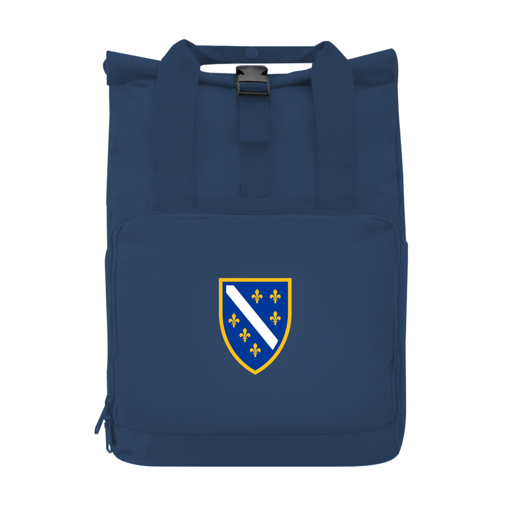 Backpack with side pocket - Bosnian Coat of Arms with Lilies